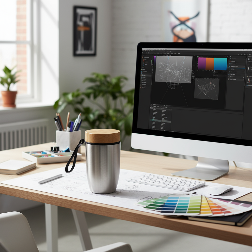 Vaso térmico Eco- Acero tapa Bambú