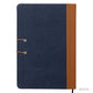 Cuaderno tamaño A5 en tela ecológica detalle en pu eco cuero. Puede personalizarse con un logotipo para regalos empresariales.