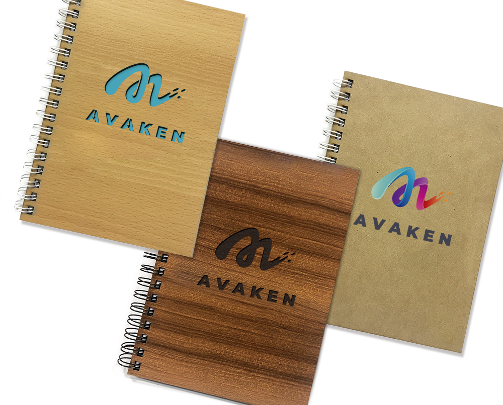 Cuaderno Gante diferentes materiales. Logo personalizado, regalo empresarial.