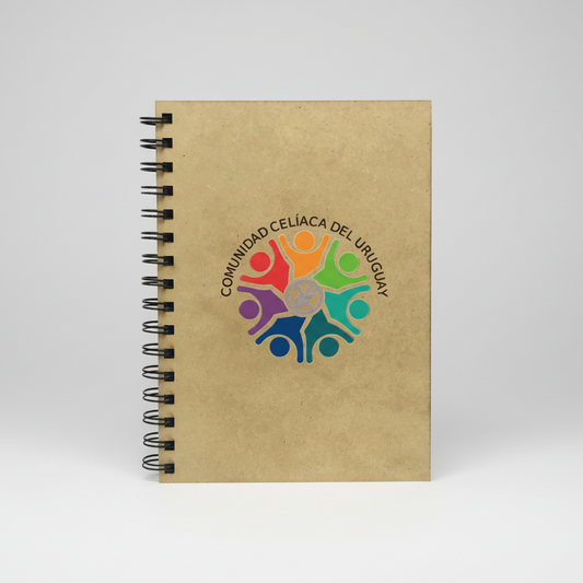 Cuaderno personalizado. Contratapa de cartón ecológico