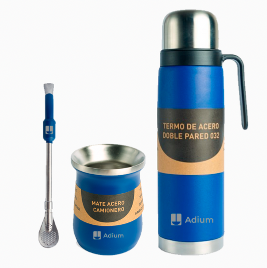 Kit de Matero de Acero, logo personalizado, regalo empresarial.