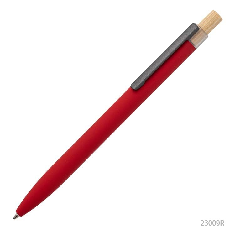 Lapicera de aluminio con detalle de bambú. Para regalos empresariales se puede personalizar con un logo.