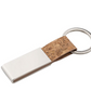 Llavero en corcho y metal para regalos empresariales. Se puede personalizar con grabado láser en una cara