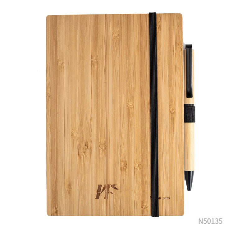 Cuaderno Eco Bambú con lapicera premium