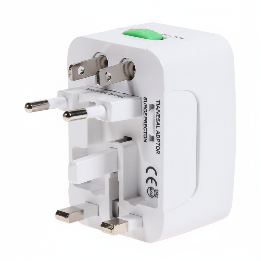 Adaptador De Viaje Universal. Logo personalizado, regalo empresarial.