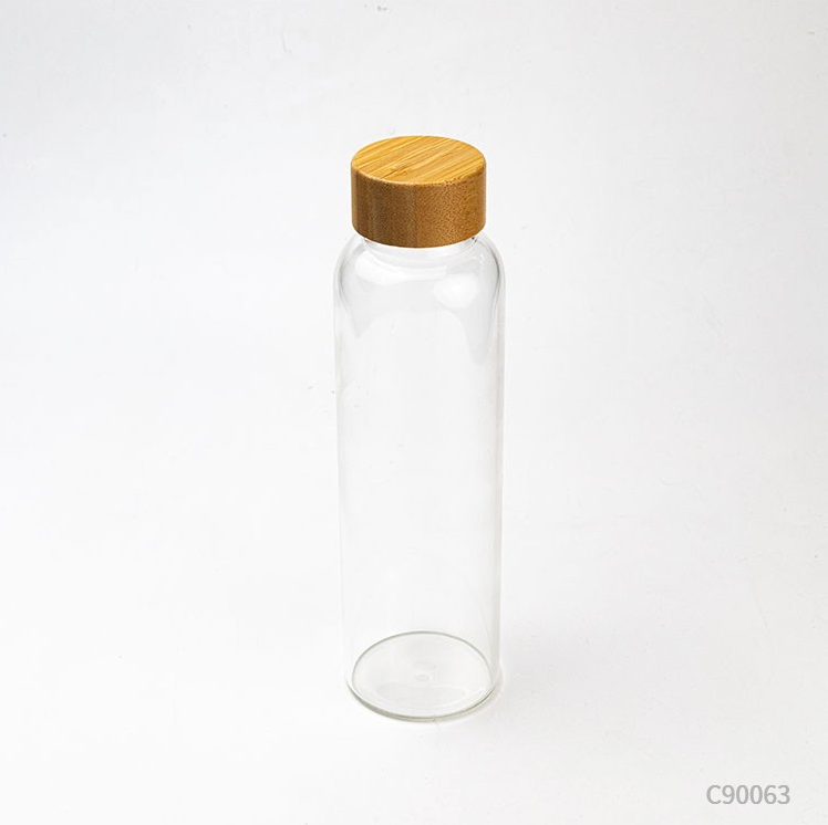 Botella de vidrio en set Coral. Logo personalizado, regalo empresarial.