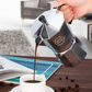 Cafetera Italiana, foto de cafe. Logo personalizado, regalo empresarial.
