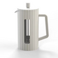 Cafetera, Tetera en borosilicato de color blanco. Logo personalizado, regalo corporativo.