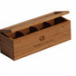 Caja Para Té de 4 Divisiones. Logo personalizado grabado, regalo empresarial.