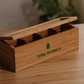 Caja Para Té de 4 divisiones, Logo personalizado regalo empresarial.