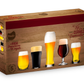 Vasos y copas de vidrio para cervezas. Para regalos empresariales se pueden personalizar con un logo utilizando grabado láser.