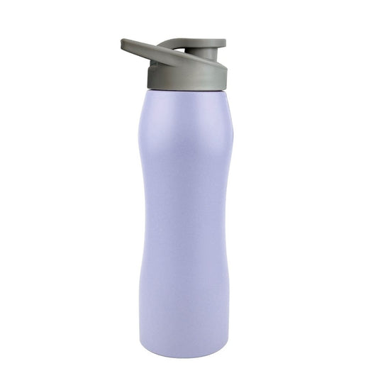 Caramañola de acero color lila. Logo personalizado, regalo empresarial.
