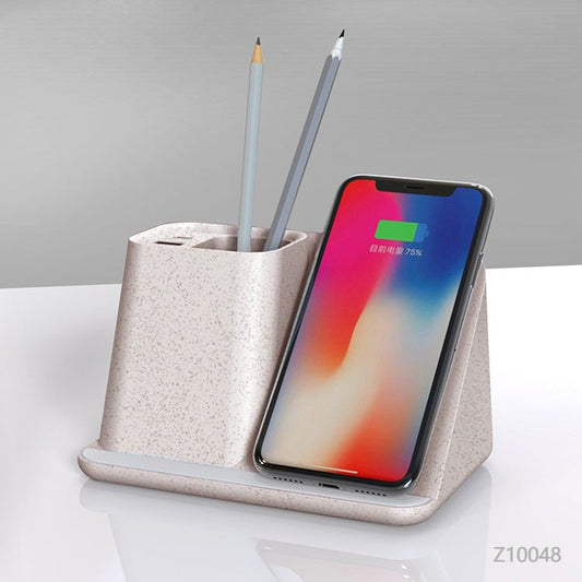Cargador Organizador Castaño. Logo personalizado, regalo empresarial.