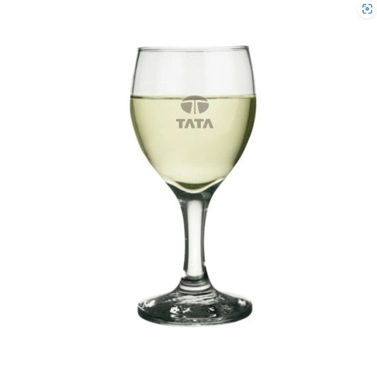 Copa de vino blanco. Logo personalizado grabado, regalo empresarial.