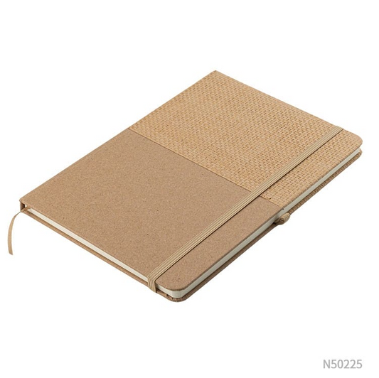 Cuaderno Baku fibra natural. Logo personalizado, regalo empresarial.