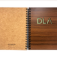 Cuaderno Gante calado con logo personalizado, regalo empresarial. contratapa cartón.