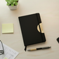 Cuaderno y lapicera del kit cercanía. Logo personalizado, regalo empresarial.