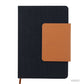 Cuaderno Milán de color azul, tela reciclada. Logo personalizado, regalo corporaivo.