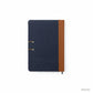 Cuaderno Montreal de color azul. Tela reciclada. Logo personalizado, regalo corporativo.