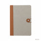 Cuaderno Montreal de color natural. Detalle eco-cuero. Logo personalizado, regalo corporativo.