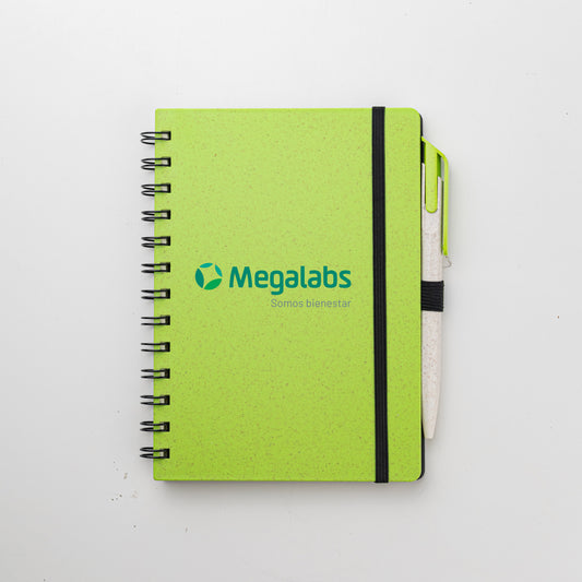 Cuaderno Tánger, logo personalizado impreso UV a color. Regalo empresarial.