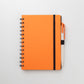 Set para regalo empresarial. Contiene un cuaderno con tapa hecha a base de  trigo y una lapicera que también tiene un material elaborado con trigo