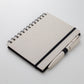 Set para regalo empresarial. Contiene un cuaderno con tapa hecha a base de  trigo y una lapicera que también tiene un material elaborado con trigo