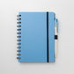 Set para regalo empresarial. Contiene un cuaderno con tapa hecha a base de  trigo y una lapicera que también tiene un material elaborado con trigo