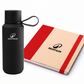 Kit de botella y block con logo personalizado. Regalo corporativo.