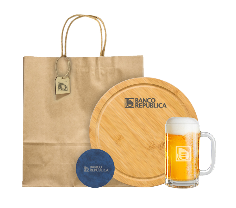 Kit Cebada y bolsa. Logo personalizado, regalo empresarial.