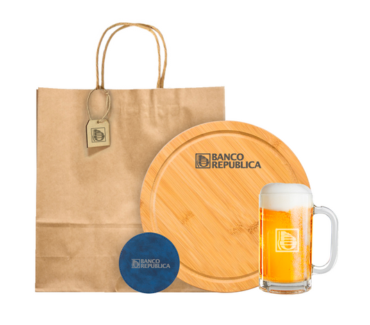 Kit Cebada y bolsa. Logo personalizado, regalo empresarial.
