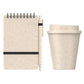 Kit Drava ecológico de color natural. Logo personalizado, regalo empresarial.