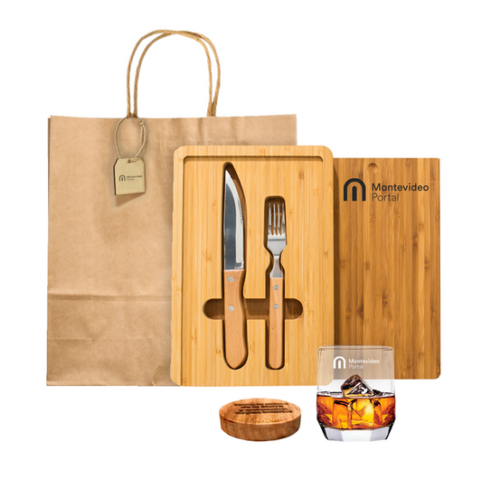 Kit Irish y bolsa. Logo personalizado, regalo empresarial.
