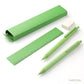 Nesta Kit color verde, materiales a base de trigo. Lapicera,lápiz,goma y regla. Logo personalizado, regalo empresarial.
