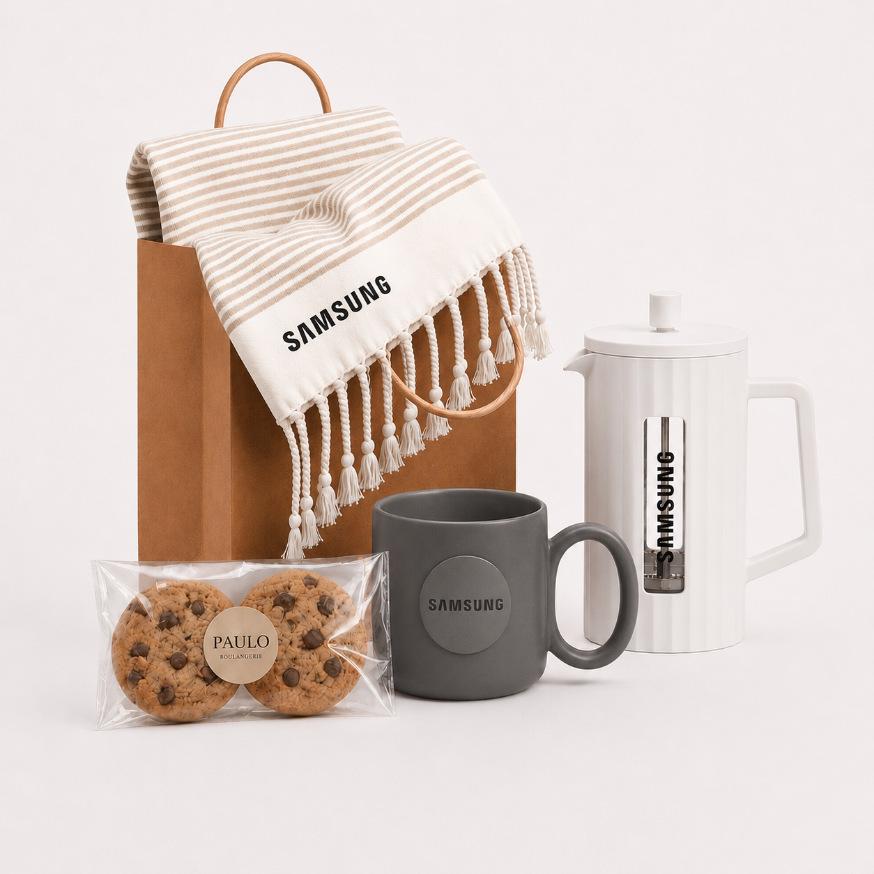 Kit Pausa Cálida. Logo personalizado, regalo empresarial.