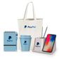 Kit TrigoWorks de color celeste. Logo personalizado, regalo empresarial.
