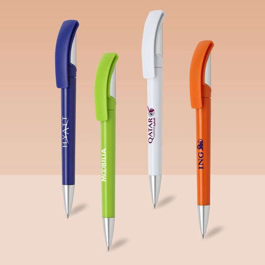 Lapicera Iris de plástico, logo impreso a color uv personalizado. 
Regalo empresarial.