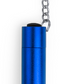Llavero flux de color azul con linterna. Logo personalizado, regalo empresarial.