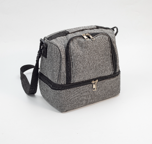 Lunchera Lima de color gris. Logo personalizado, regalo empresarial.
