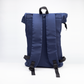 Mochila Berlín de color azul. Tela impermeable. Logo personalizado, regalo empresarial.