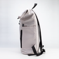 Mochila roll top Berlín color blanca tiza. Logo personalizado, regalo empresarial.