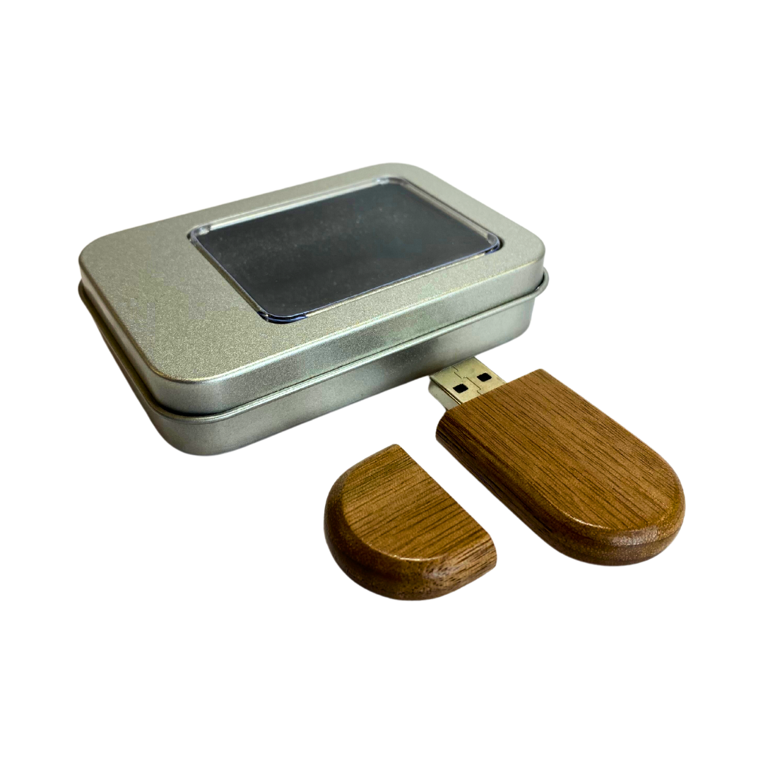 Pendrive Neroli de bambú. Logo personalizado, regalo empresarial.