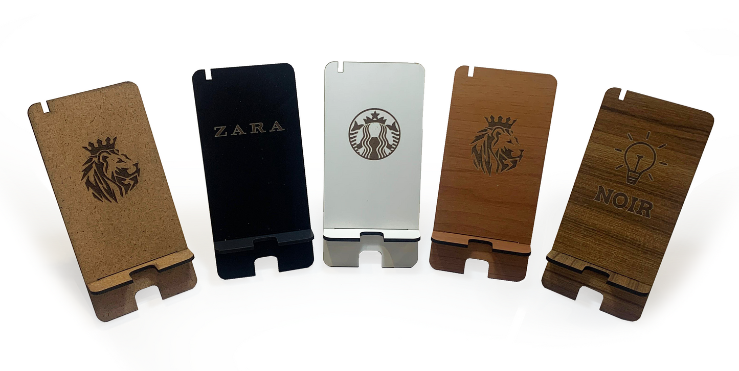 Porta celular Lirio materiales. Logo personalizado, regalo empresarial.