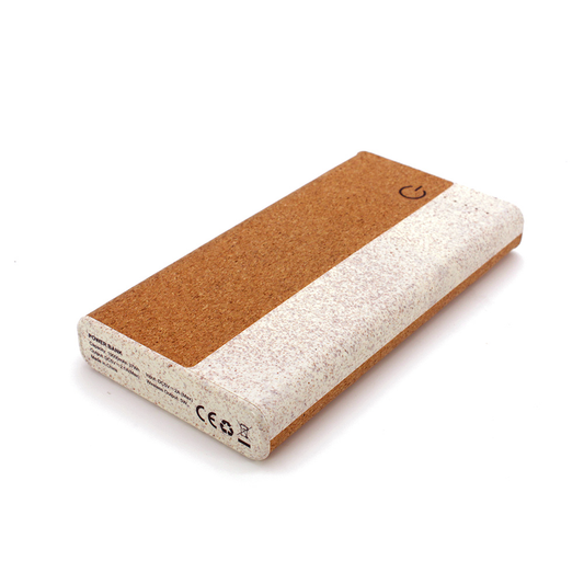 Power Bank Talifa eco trigo. Logo personalizado, regalo empresarial.