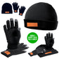 Set Invierno de Gorro y Guantes. Logo personalizado, regalo empresarial.