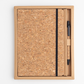 Set Lisboa de corcho. Cuaderno y lapicera, logo personalizado, regalo empresarial.
