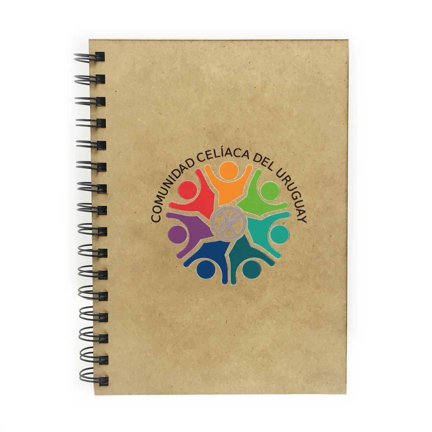 Cuaderno Hoja Rayada - Tapa Madera con Logo