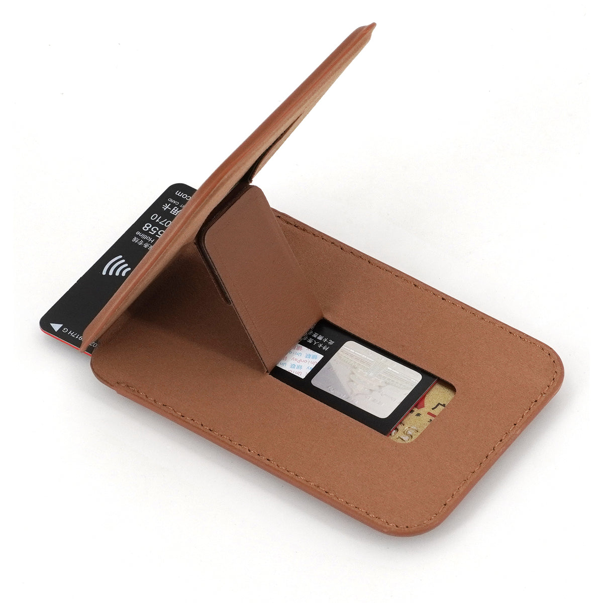 Tarjetero MagSafe Omega adhesivo. Logo personalizado, regalo empresarial.