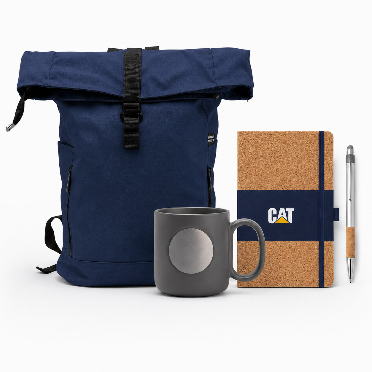 Welcome Kit punto de partida color azul. Logo personalizado, regalo empresarial.