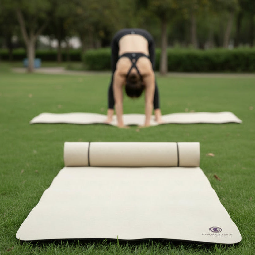 Yoga mat Tetra. Logo personalizado a una tinta, regalo empresarial.